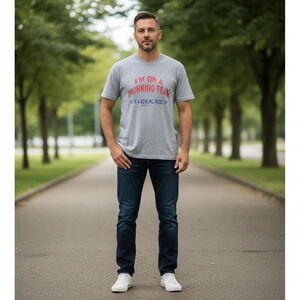 Men's All Sport Events Gray Drinking Team Bowling Problem Short Sleeve Tee M